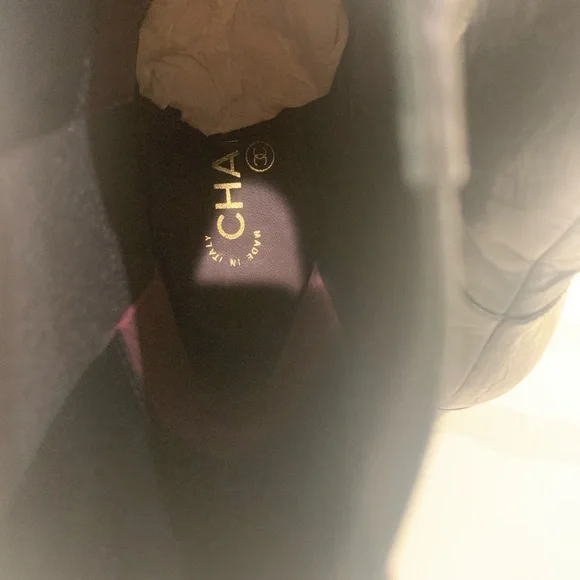Chanel boots size 39 new black with gold - Picture 5 of 10